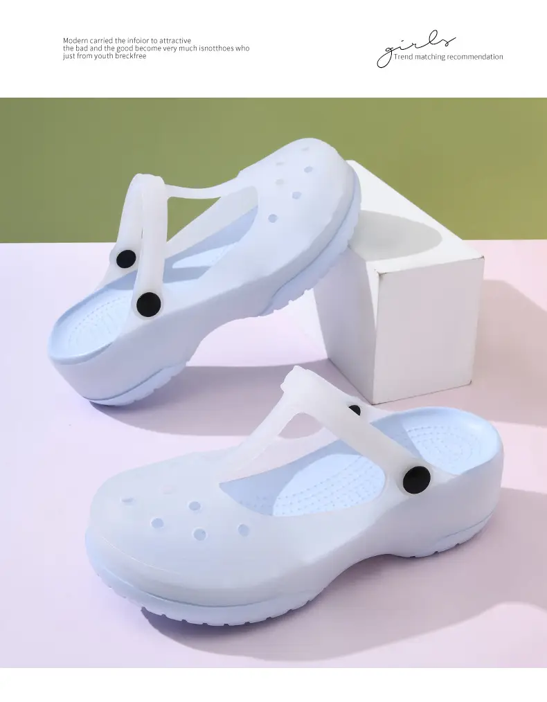 Mary Jane Hole Shoes Women's New Thick Sole Height Increased Summer Outer Wear Sandals Non-Slip Anti-Foot Odor Anti-Wearing Sandals — feature 19