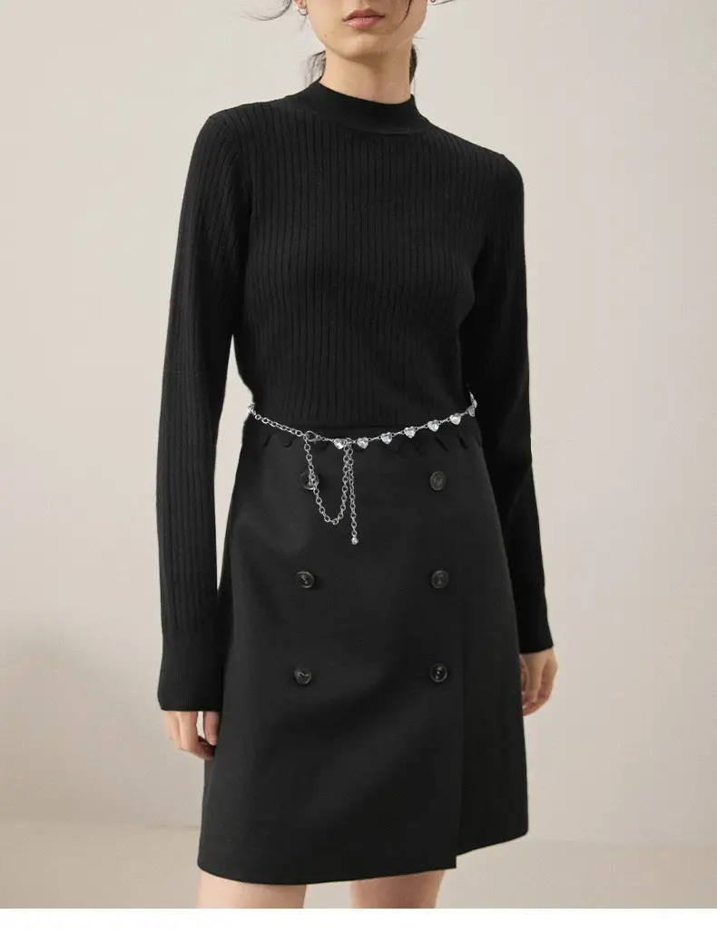New Arrival Metal Waist Chain Women's Fashionable Elegant All-Match Dress Clothing Matching Body Chain Inlaid Rhinestone Belt — feature 1