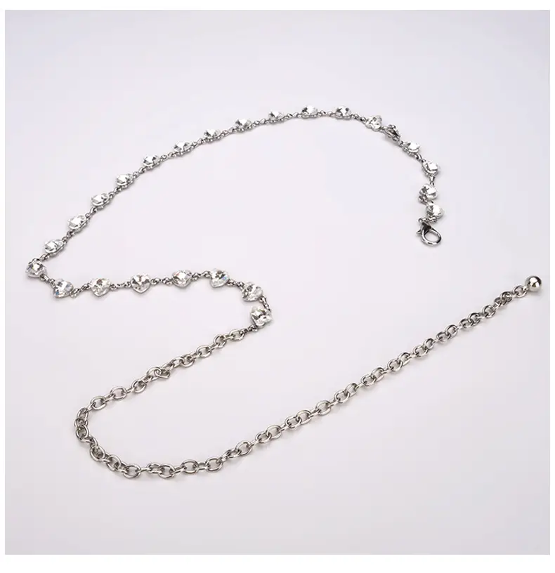 New Arrival Metal Waist Chain Women's Fashionable Elegant All-Match Dress Clothing Matching Body Chain Inlaid Rhinestone Belt — feature 11