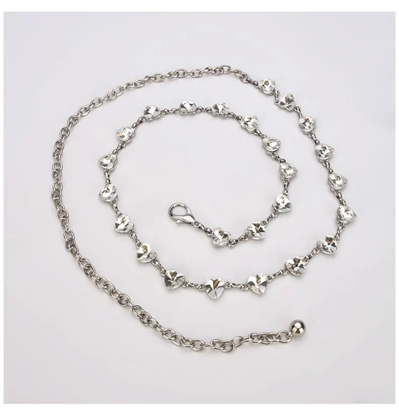 New Arrival Metal Waist Chain Women's Fashionable Elegant All-Match Dress Clothing Matching Body Chain Inlaid Rhinestone Belt — feature 14