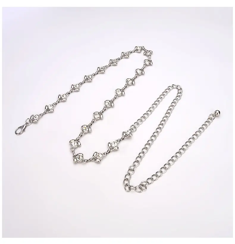 New Arrival Metal Waist Chain Women's Fashionable Elegant All-Match Dress Clothing Matching Body Chain Inlaid Rhinestone Belt — feature 3