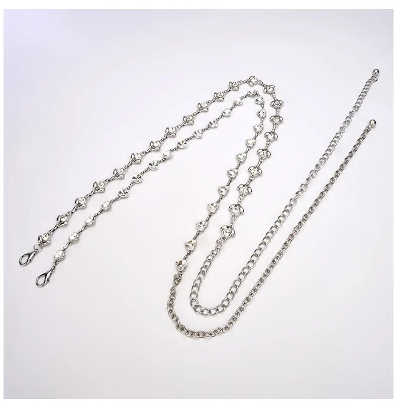 New Arrival Metal Waist Chain Women's Fashionable Elegant All-Match Dress Clothing Matching Body Chain Inlaid Rhinestone Belt — feature 4