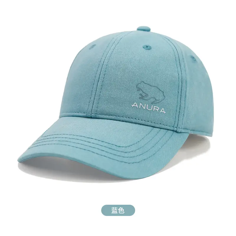 2026 Women Blue Baseball Cap Face Mask Sun Hat Large Circumference Korean Style - Image 3