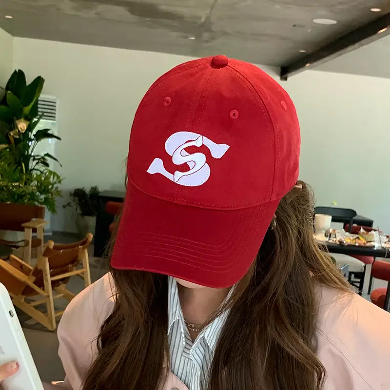 Korean Style Gray Baseball Cap with Double Letter Embroidery - Image 7
