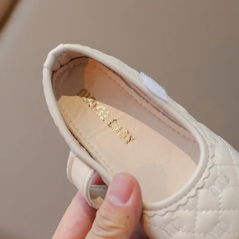 White Quilted Baby Shoes for Girls 0-3Yr Spring Autumn