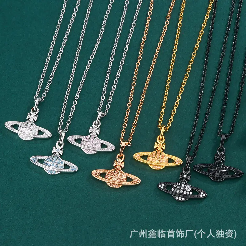 Queen Mother Necklace Women Pearl Pin Paperclip Same Style Pendant Planet European and American Factory Wholesale - Image 38