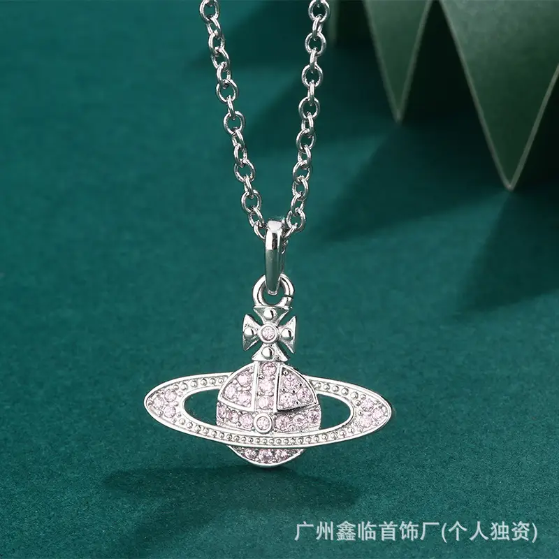 Queen Mother Necklace Women Pearl Pin Paperclip Same Style Pendant Planet European and American Factory Wholesale - Image 10