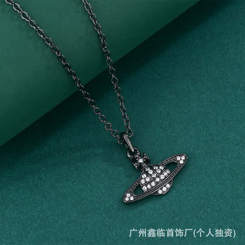 Queen Mother Necklace Women Pearl Pin Paperclip Same Style Pendant Planet European and American Factory Wholesale - Image 11
