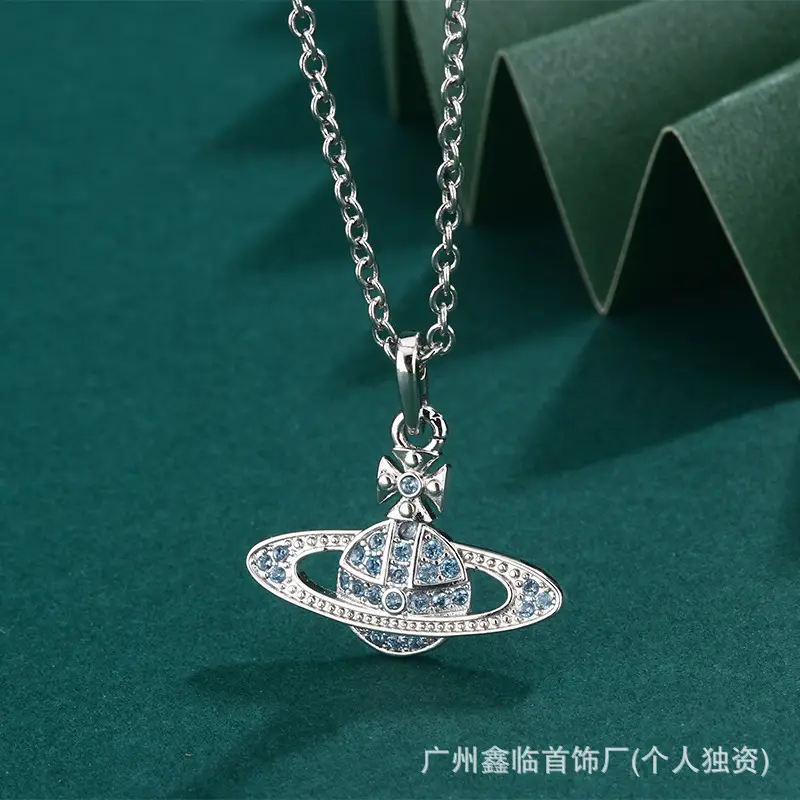 Queen Mother Necklace Women Pearl Pin Paperclip Same Style Pendant Planet European and American Factory Wholesale - Image 12