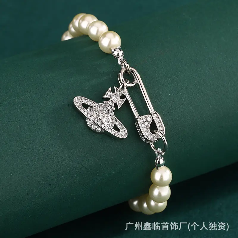 Queen Mother Necklace Women Pearl Pin Paperclip Same Style Pendant Planet European and American Factory Wholesale - Image 20