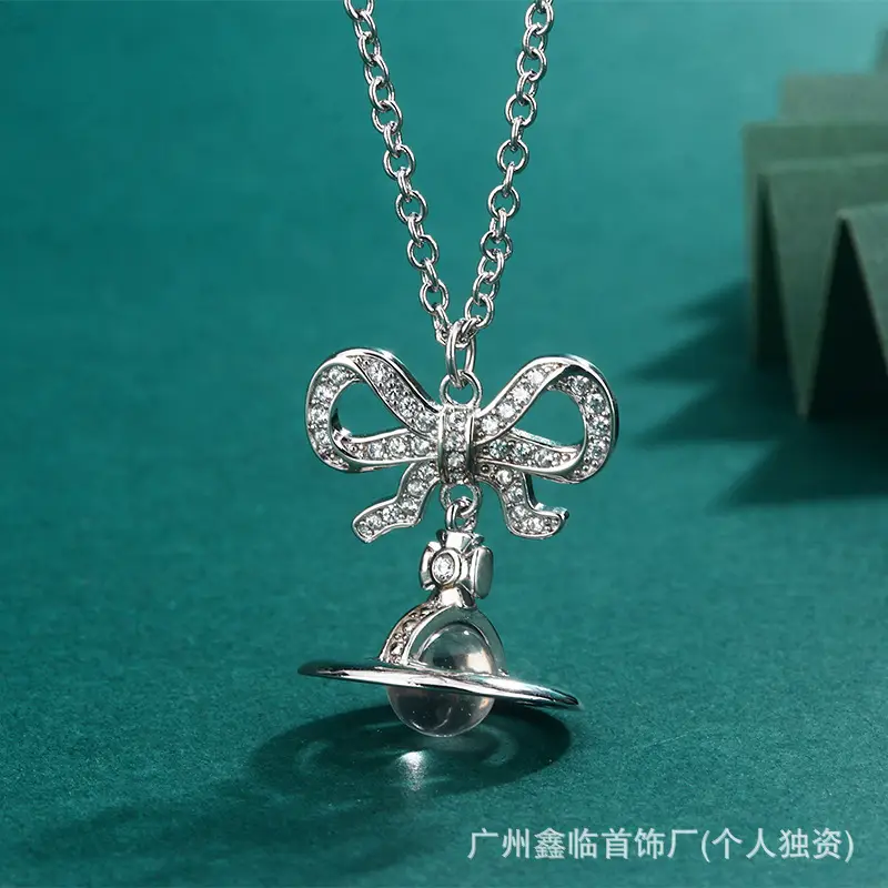 Queen Mother Necklace Women Pearl Pin Paperclip Same Style Pendant Planet European and American Factory Wholesale - Image 32