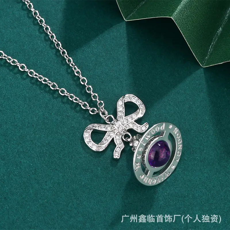 Queen Mother Necklace Women Pearl Pin Paperclip Same Style Pendant Planet European and American Factory Wholesale - Image 35