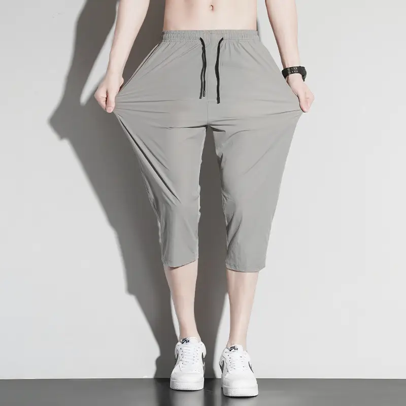 Men Ice Silk Capri Pants Summer Plus Size - Image 7