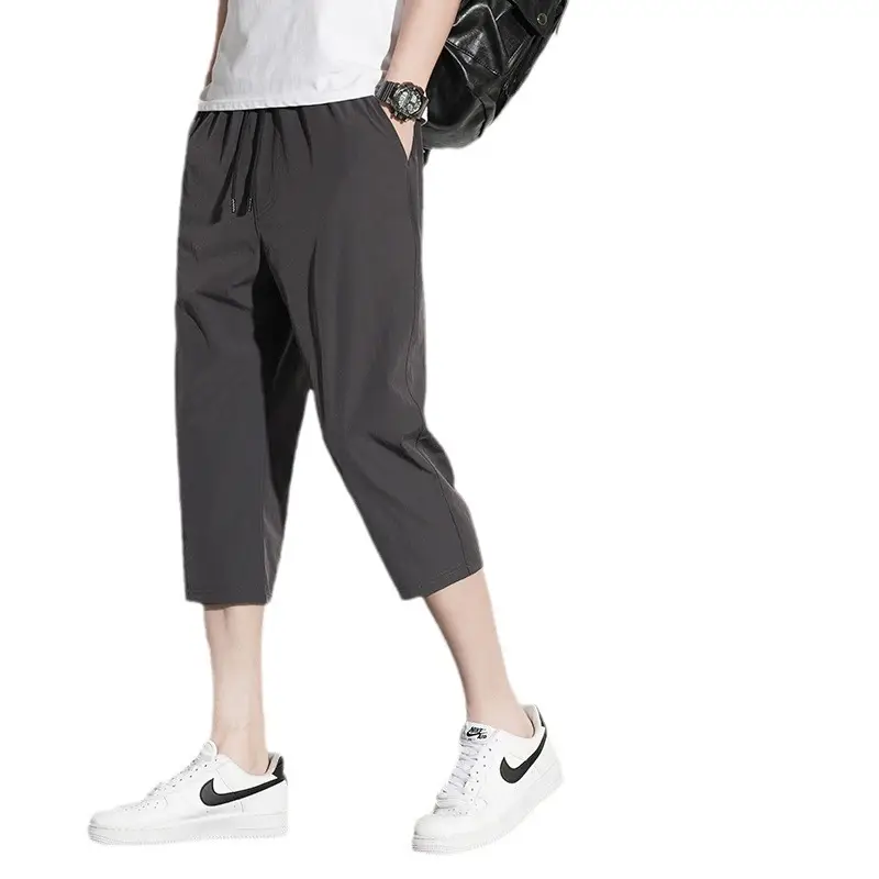 Men Ice Silk Capri Pants Summer Plus Size - Image 8