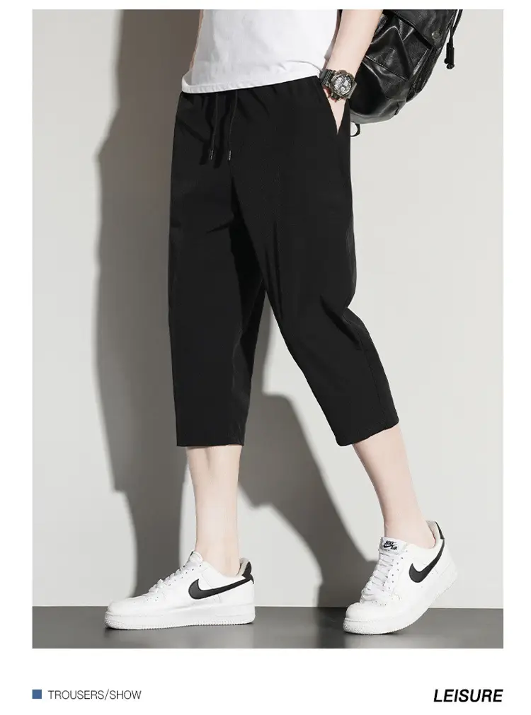 Men Ice Silk Capri Pants Summer Plus Size — feature 12