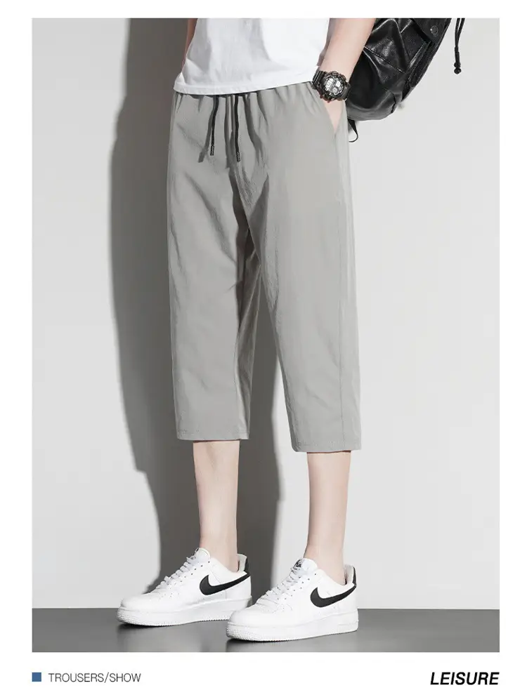 Men Ice Silk Capri Pants Summer Plus Size — feature 13