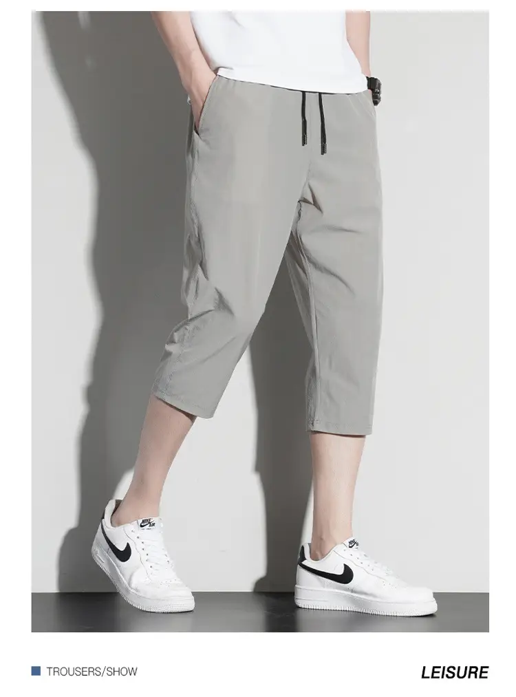Men Ice Silk Capri Pants Summer Plus Size — feature 14