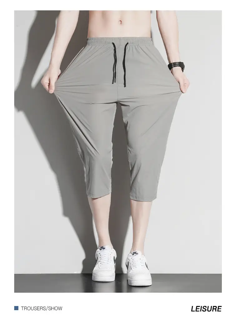 Men Ice Silk Capri Pants Summer Plus Size — feature 16