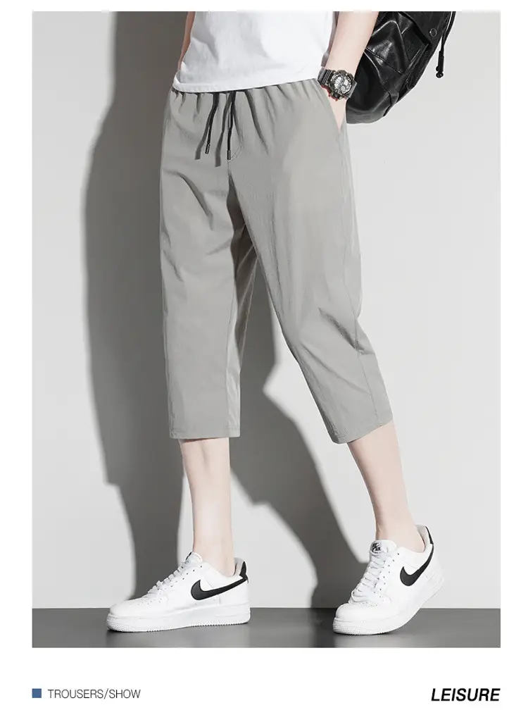 Men Ice Silk Capri Pants Summer Plus Size — feature 17