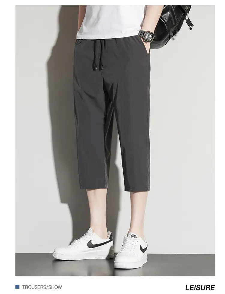 Men Ice Silk Capri Pants Summer Plus Size — feature 18