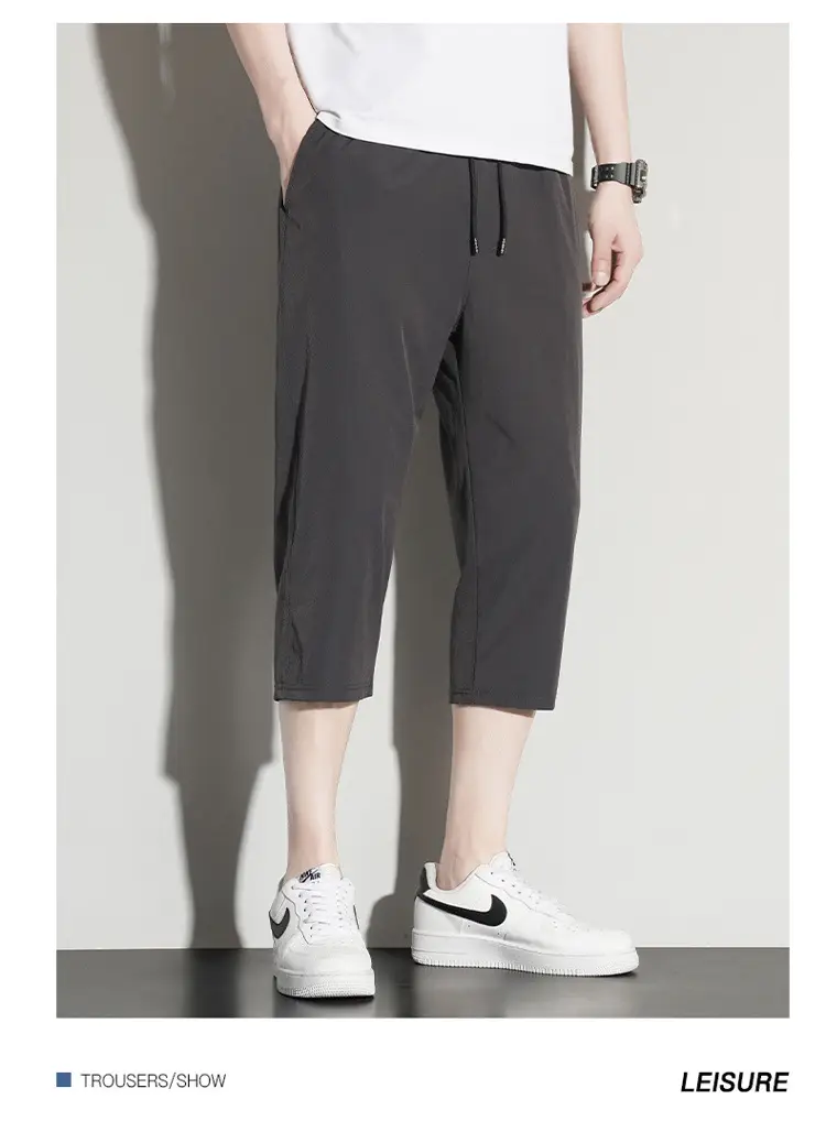 Men Ice Silk Capri Pants Summer Plus Size — feature 19