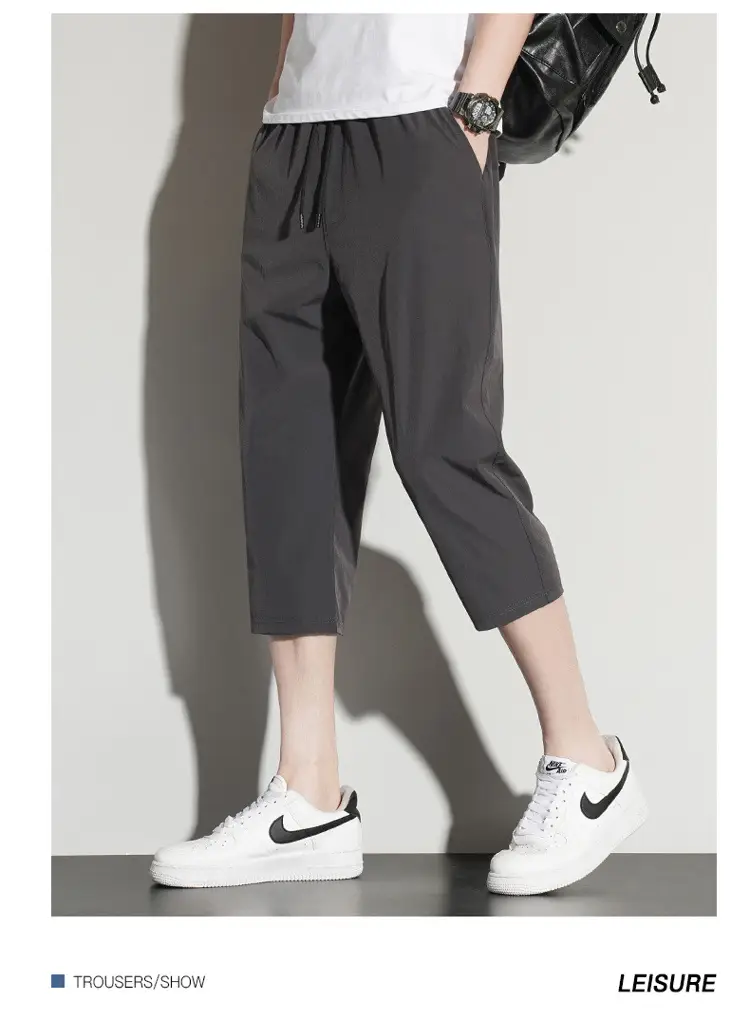 Men Ice Silk Capri Pants Summer Plus Size — feature 22
