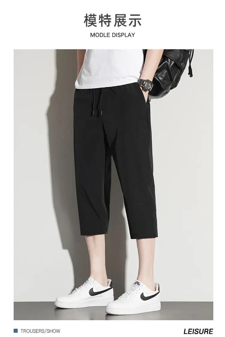 Men Ice Silk Capri Pants Summer Plus Size — feature 8