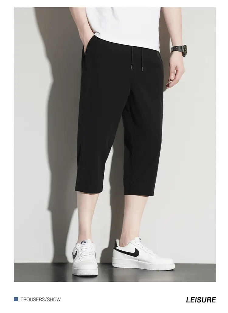 Men Ice Silk Capri Pants Summer Plus Size — feature 9
