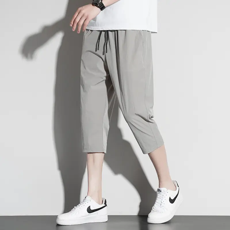 Men Ice Silk Capri Pants Summer Plus Size - Image 2