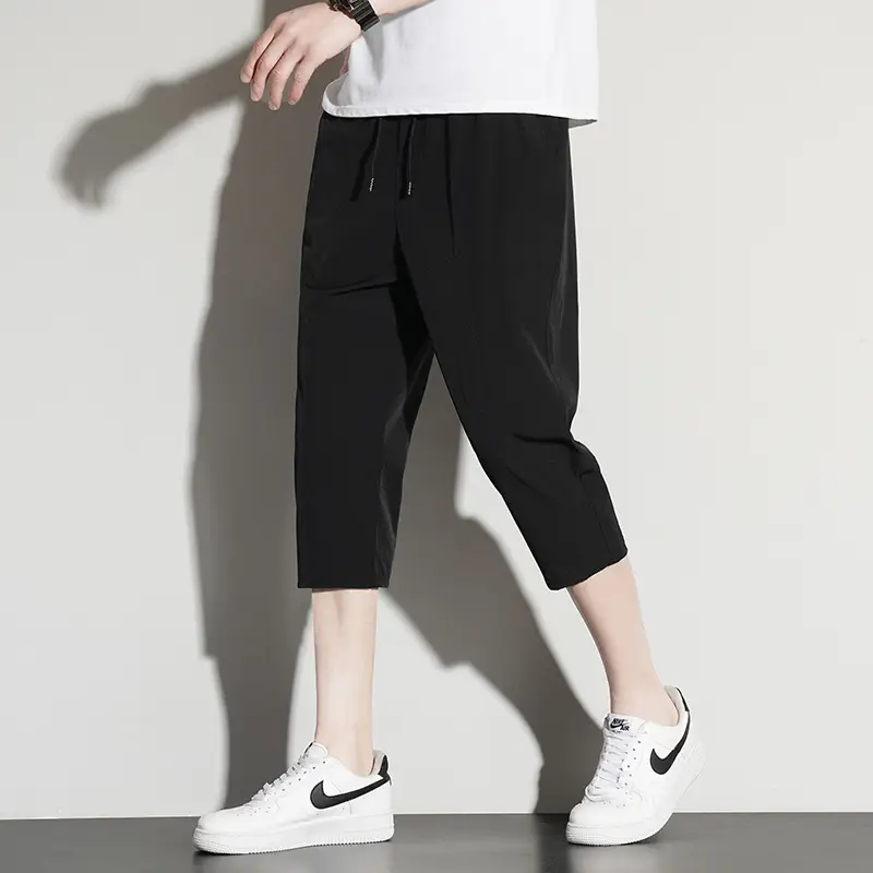 Men Ice Silk Capri Pants Summer Plus Size - Image 3