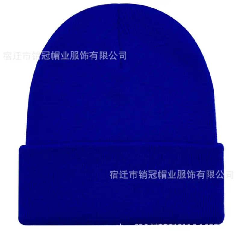 Winter Knitted Beanie Cap Pink Logo Customized