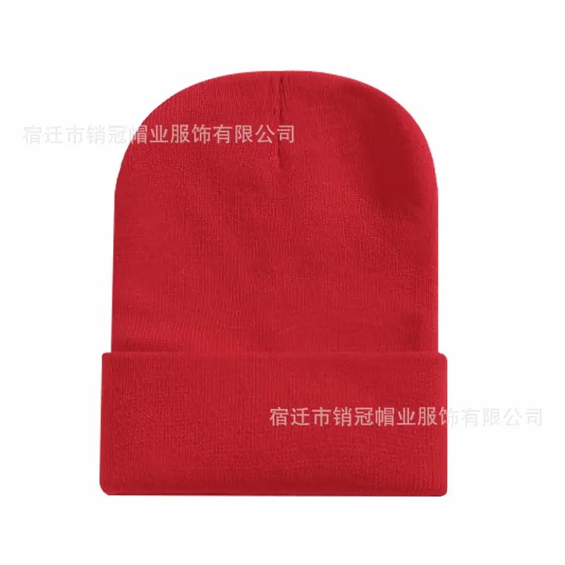 Winter Knitted Beanie Cap Pink Logo Customized — feature 26