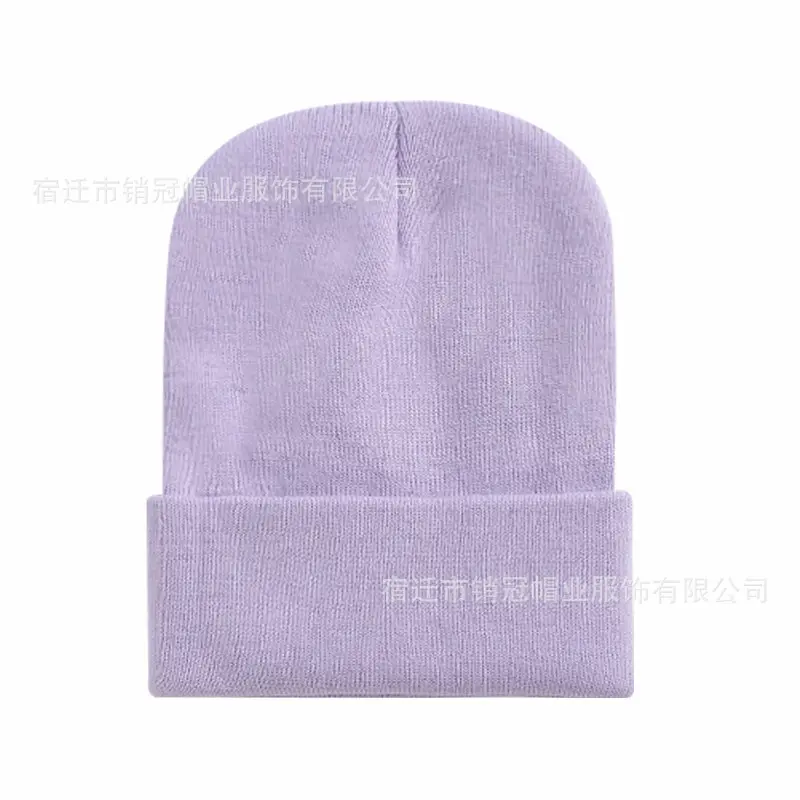 Winter Knitted Beanie Cap Pink Logo Customized — feature 35