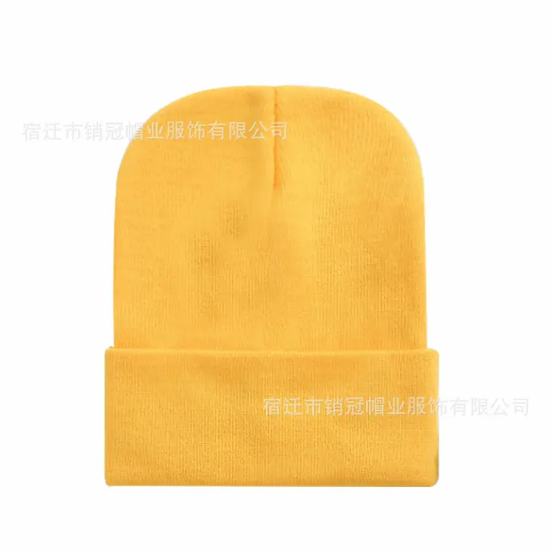 Winter Knitted Beanie Cap Pink Logo Customized — feature 39