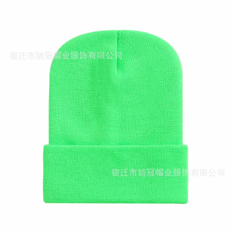 Winter Knitted Beanie Cap Pink Logo Customized — feature 42