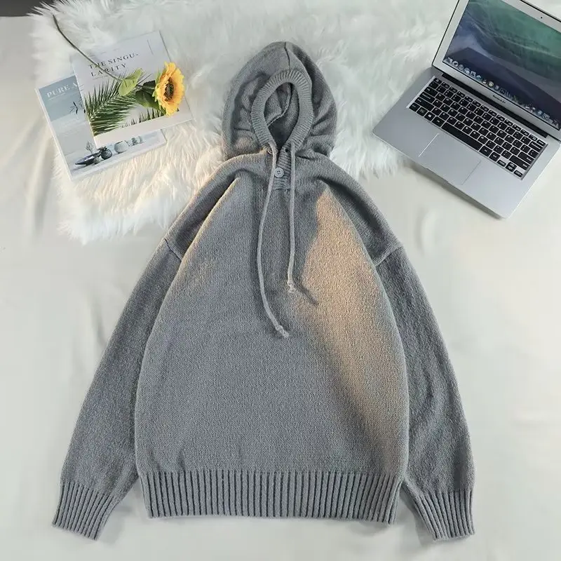 Men's Grey Hooded Sweatshirt Jacket Winter Warm Cozy — feature 22