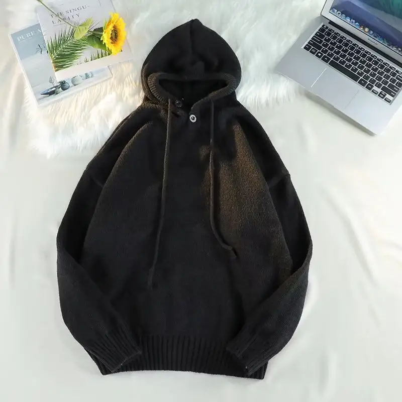 Men's Grey Hooded Sweatshirt Jacket Winter Warm Cozy — feature 23