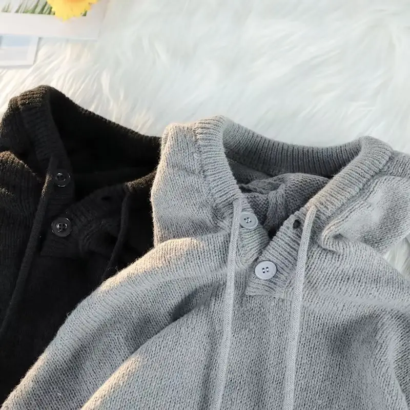 Men's Grey Hooded Sweatshirt Jacket Winter Warm Cozy — feature 28