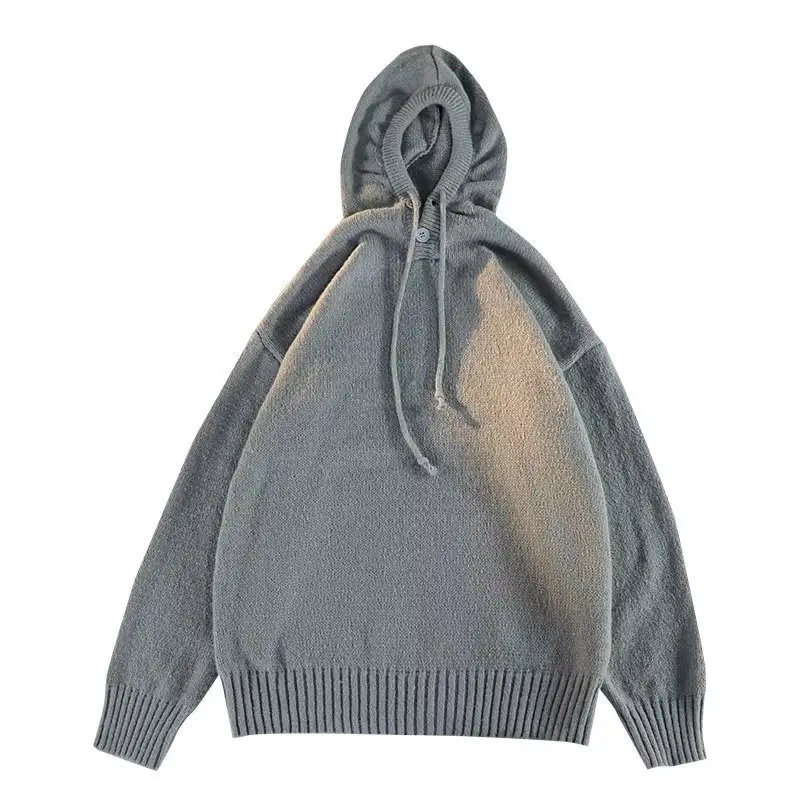 Men's Grey Hooded Sweatshirt Jacket Winter Warm Cozy — feature 32