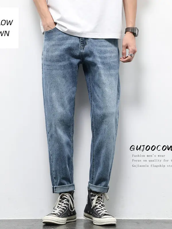 Men Slim Fit Stretch Grey Jeans 2024 - Image 11