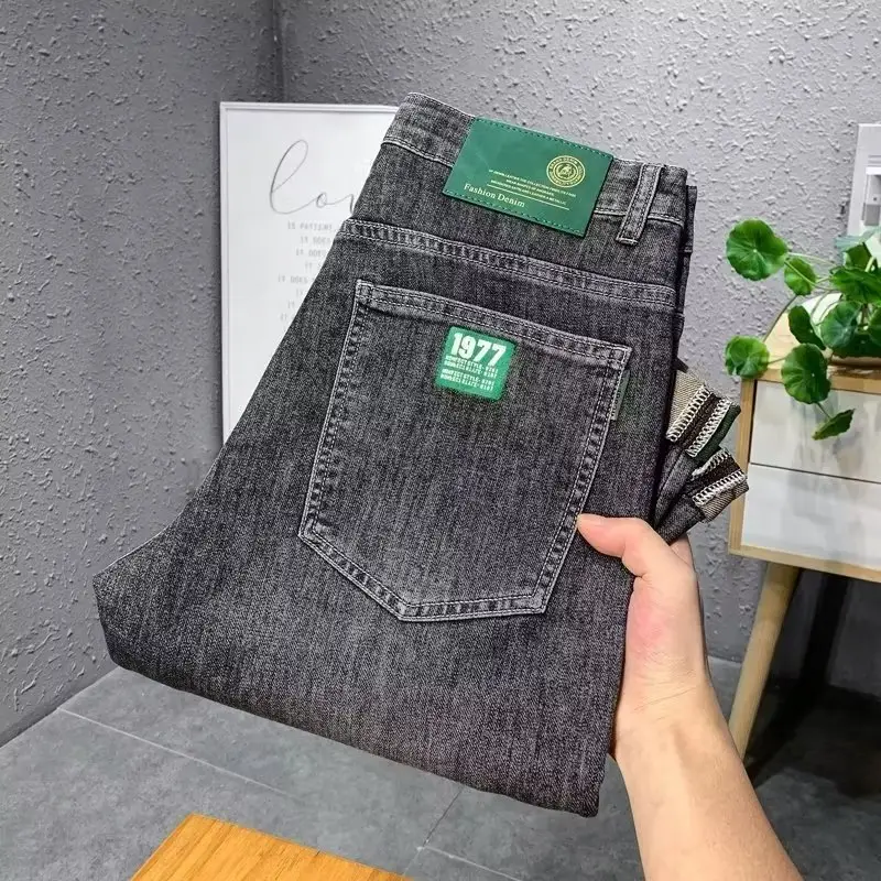 Men Slim Fit Stretch Grey Jeans 2024 — feature 3