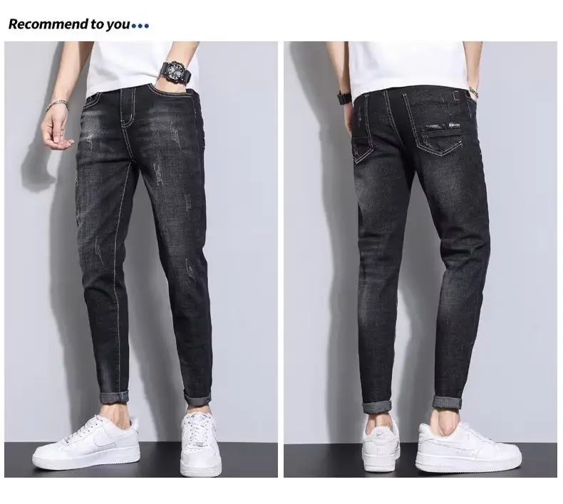 Men Slim Fit Stretch Grey Jeans 2024 — feature 33