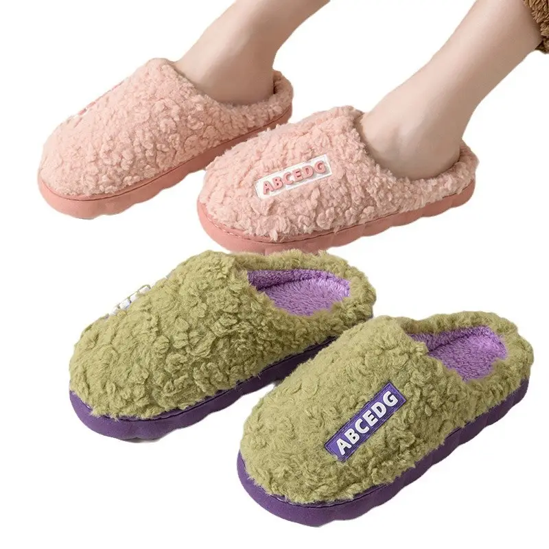 Baotou Cotton Slippers for Women Autumn and Winter Indoor Warm Thick-Soled Couple Home Plush Slippers for Men Winter - Image 10