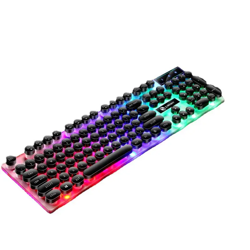 Limo GTX300 Keyboard and Mouse Set Punk Retro Keyboard Backlight Game USB Wired Suspension Keyboard and Mouse Set - Image 7