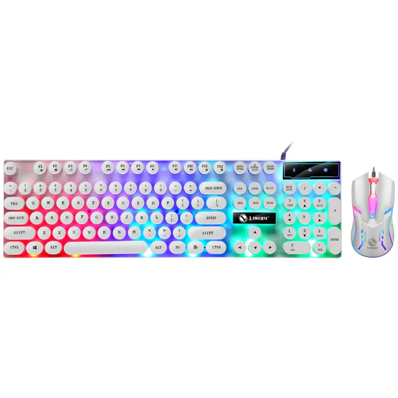 Limo GTX300 Keyboard and Mouse Set Punk Retro Keyboard Backlight Game USB Wired Suspension Keyboard and Mouse Set - Image 9