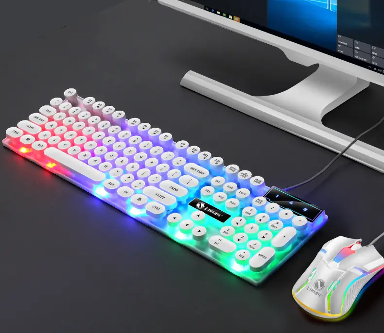 Limo GTX300 Keyboard and Mouse Set Punk Retro Keyboard Backlight Game USB Wired Suspension Keyboard and Mouse Set — feature 10