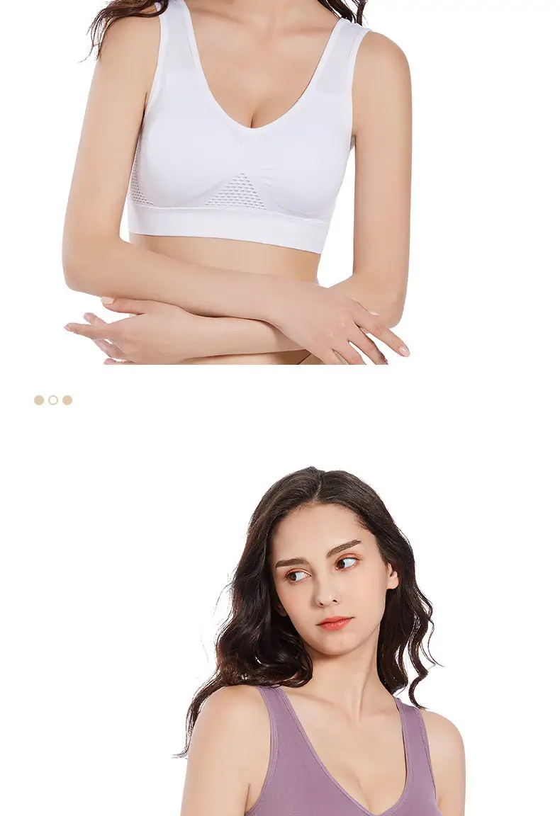 Cross-border breathable mesh sports bra for plus size — feature 21