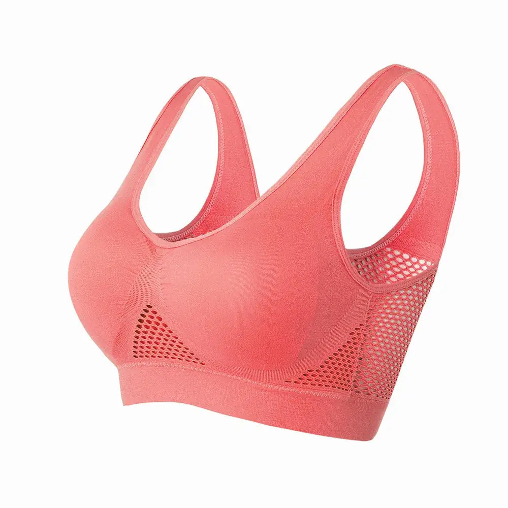 Cross-border breathable mesh sports bra for plus size - Image 4
