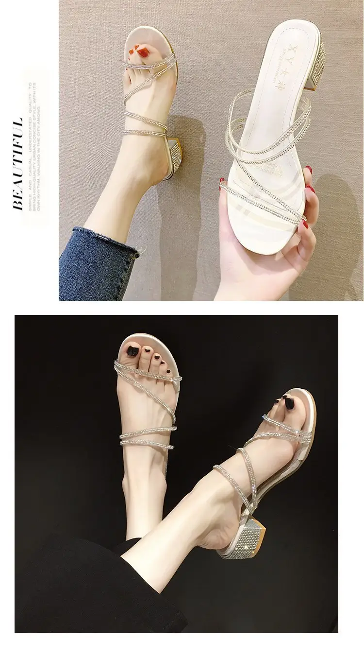 Women Rhinestone Open Toe High Heels 2025 — feature 14