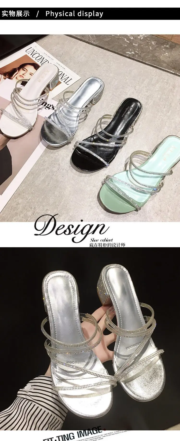 Women Rhinestone Open Toe High Heels 2025 — feature 16